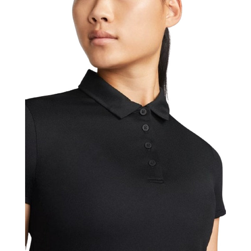 NIKE Women's Dri-FIT Victory Golf Polo Shirt XS Black Short Sleeve NWT