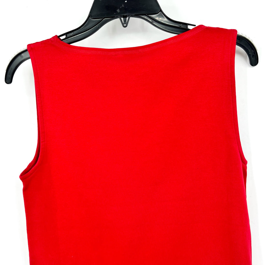 MADEWELL Women's Sleeveless Boat Neck Shirt Small Red Crimson NU773 NWT