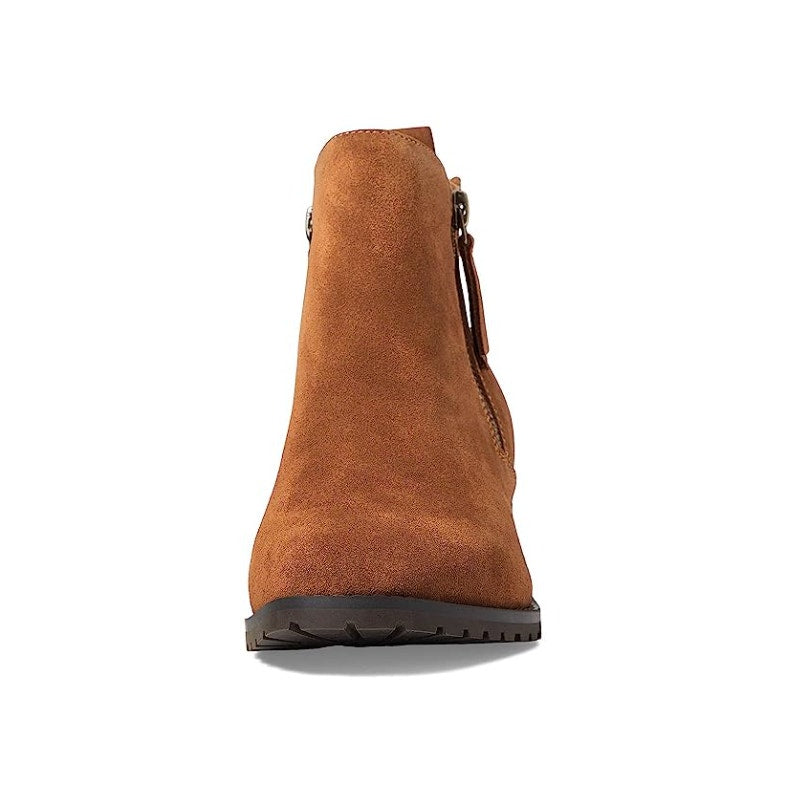 Blondo Womens Samara Ankle Booties Size 8 M Cognac Brown Suede Waterproof NIB