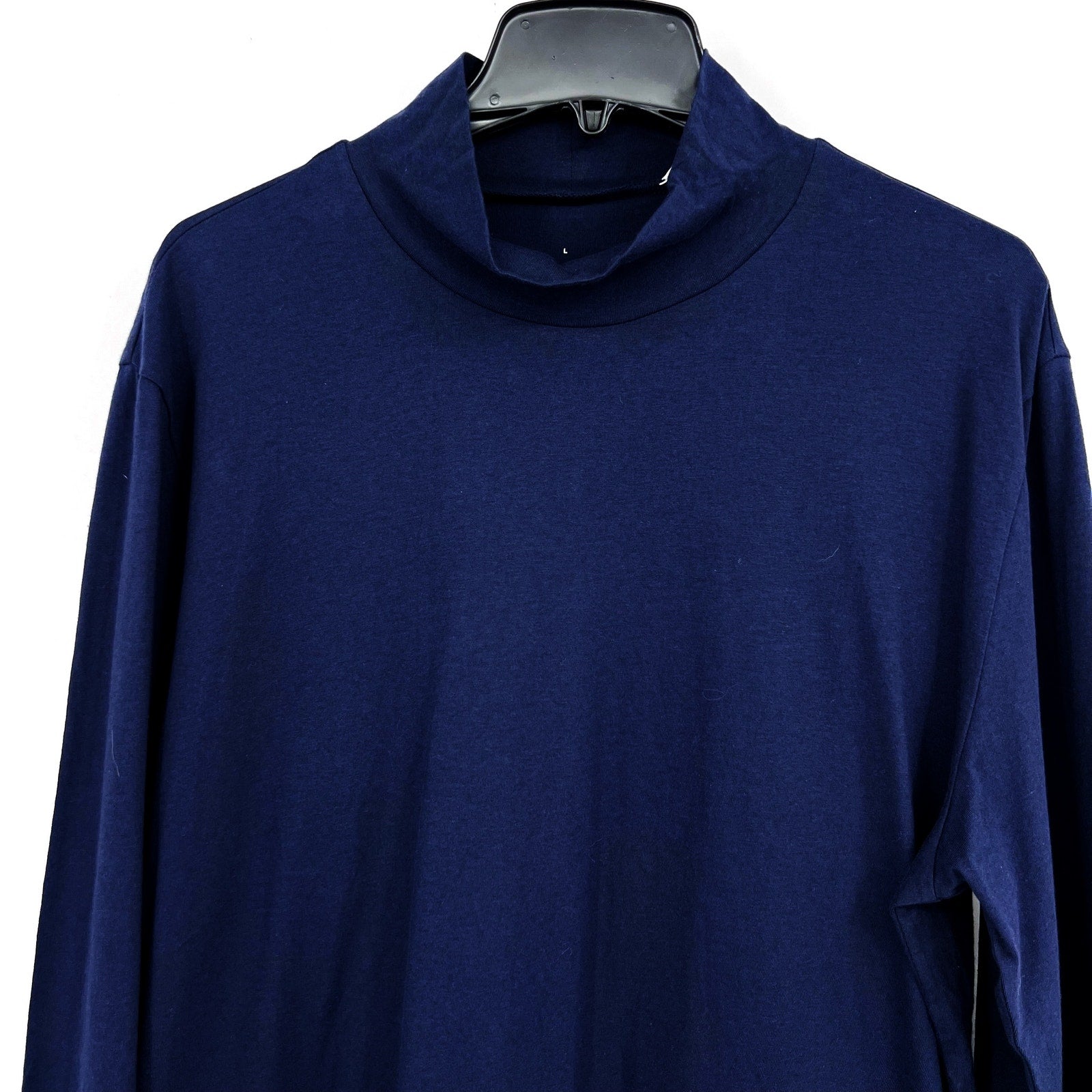 EVERLANE Uniform Men's The Organic Cotton Turtleneck Large Navy Blue NWT