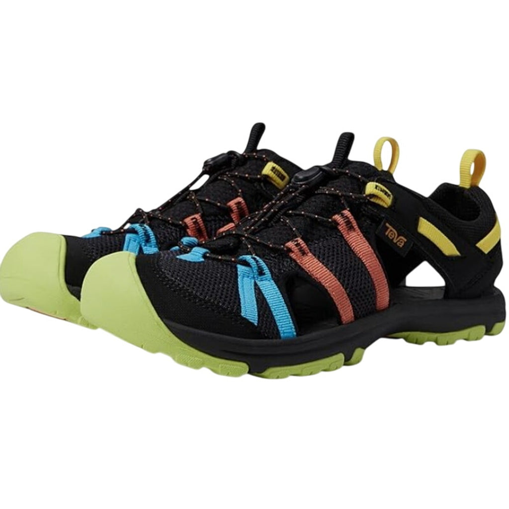 TEVA Kids Manatee Sport Sandals US 1 EU 32 Black Multicolor Breathable NIB
