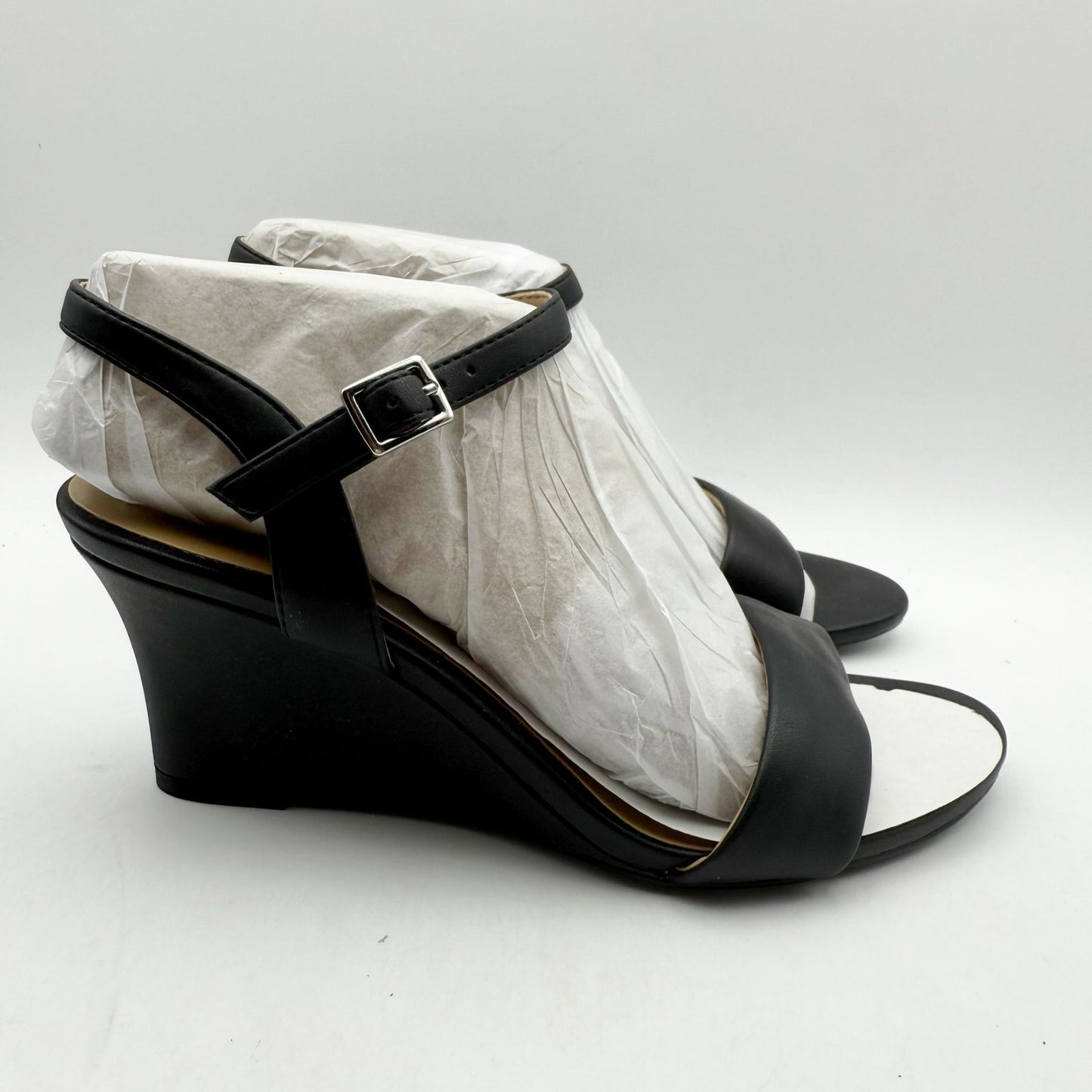 Naturalizer Womens Bristol Wedge Dress Sandals US 6 M EU 36 Black NIB