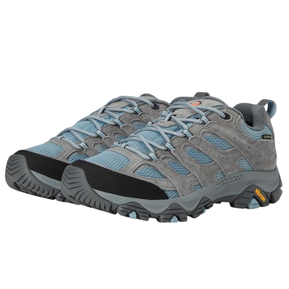 Merrell Womens Moab 3 Hiking Sneaker US 6.5 EU 37 Blue Grey Suede Waterproof NIB