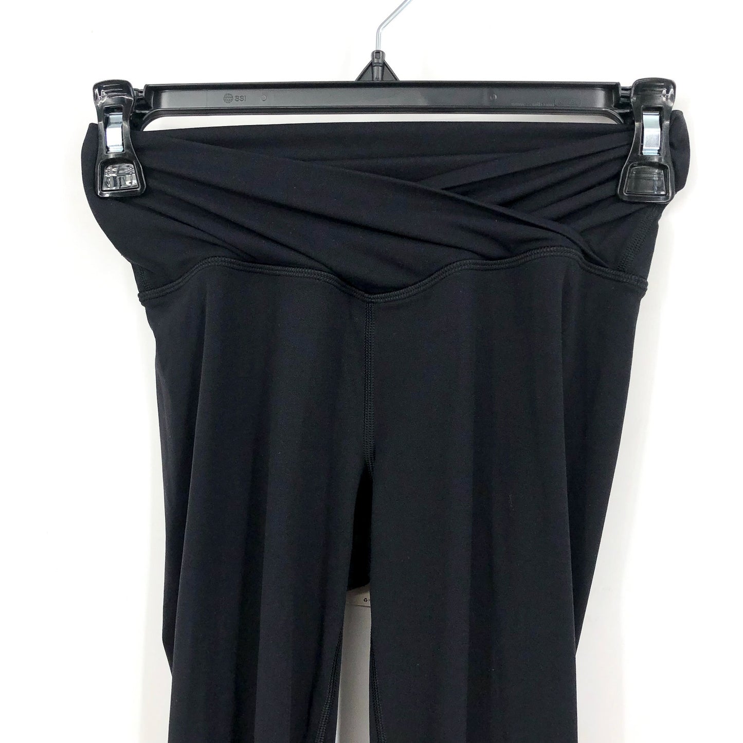 SPLITS59 Womens Mia Rigor 7/8 Leggings XS Black Crossover Waistband NWT