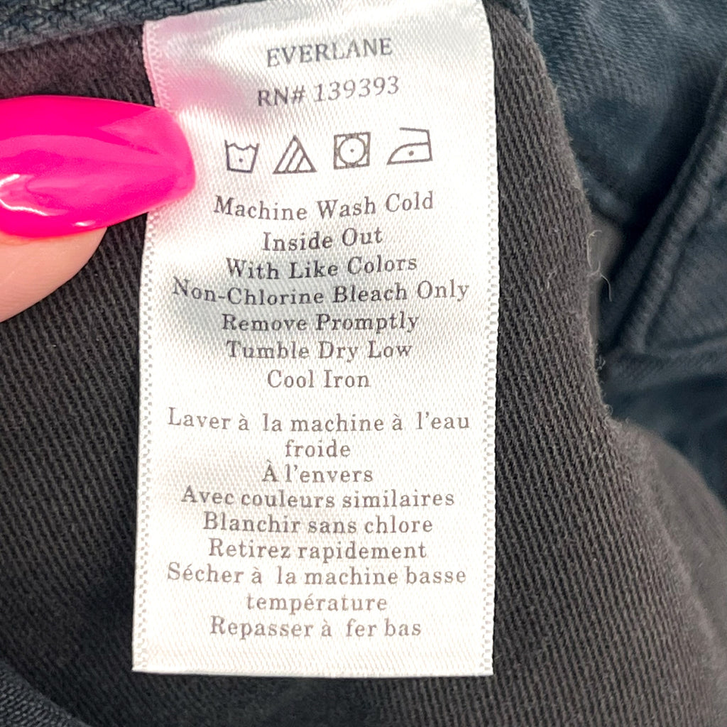 EVERLANE Women's The OG Baggy Jeans 24x30 US 00 Black Ink Wash Relaxed Fit NWT