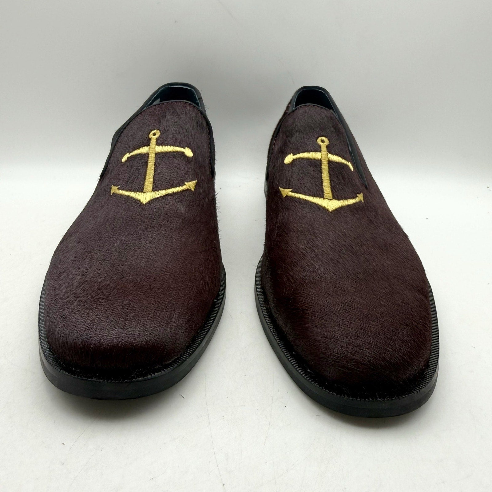 Sperry Mens Overlook Smoking Slipper Loafers Size 8 Brown Slip On Anchor NWOB