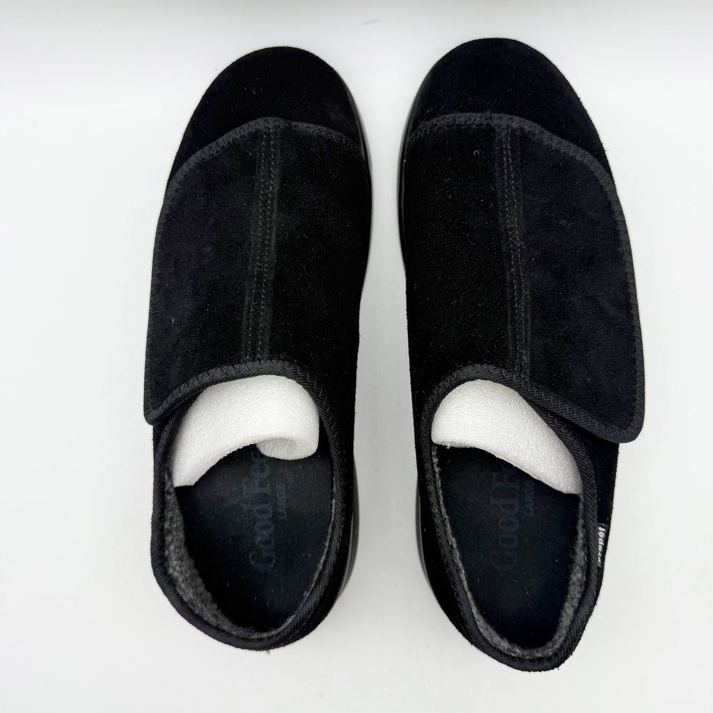 Propet Mens Coleman Slippers Size 9.5 M EU 42.5 Black Suede NIB