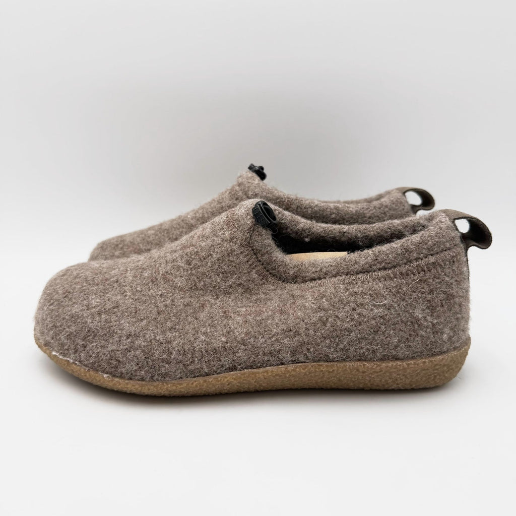 Haflinger Womens Guido Wool Felt Slippers Size 7 EU 38 Brown Tan NWT
