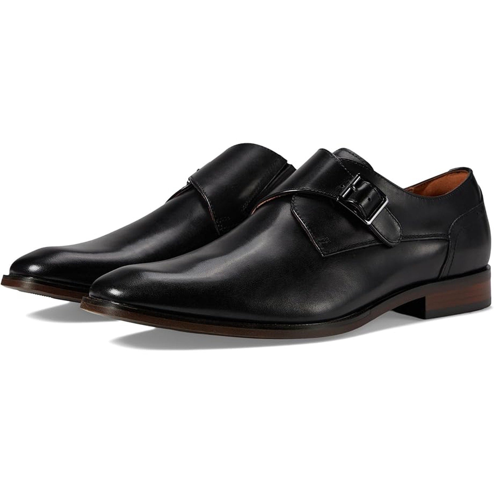 Florsheim Mens Sorrento Monk Strap Dress Shoes US 9.5 Wide Black Leather NIB