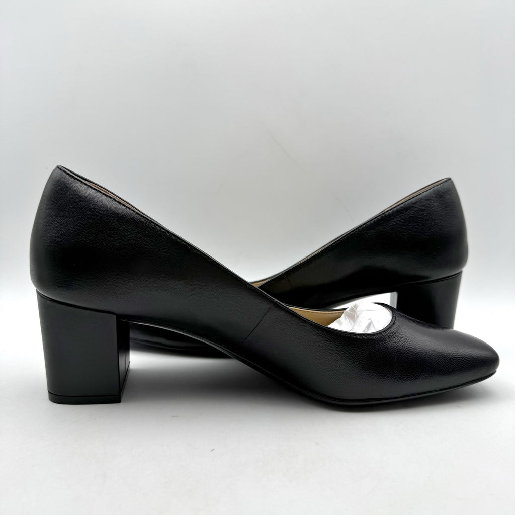 Naturalizer Womens Karina Pumps Size 7.5 Wide EU 38 Black Leather Heels NIB