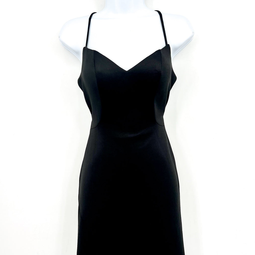 LA FEMME Women's 27657 Jersey Column Prom Dress Size 00 Black EUC