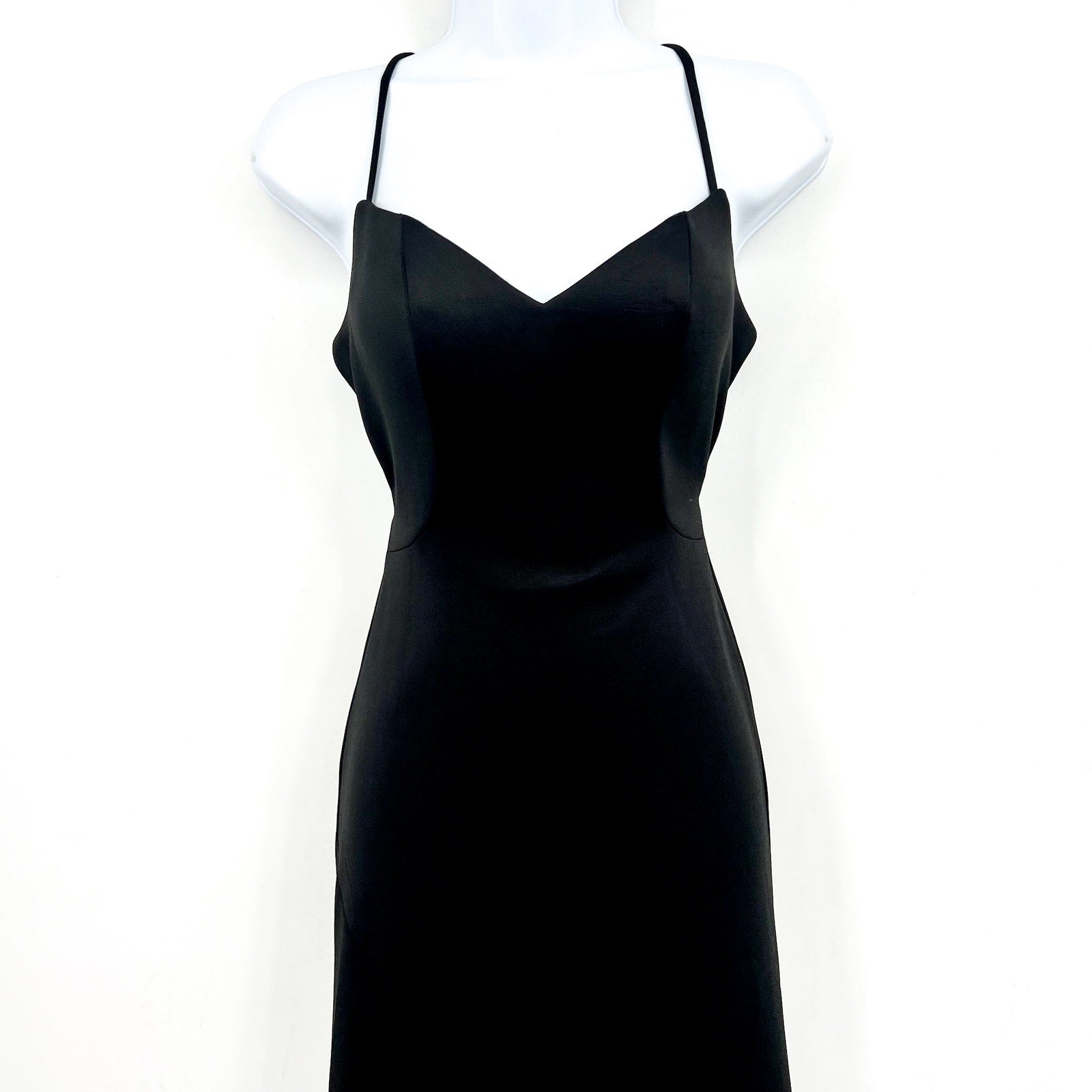 LA FEMME Women's 27657 Jersey Column Prom Dress Size 00 Black EUC