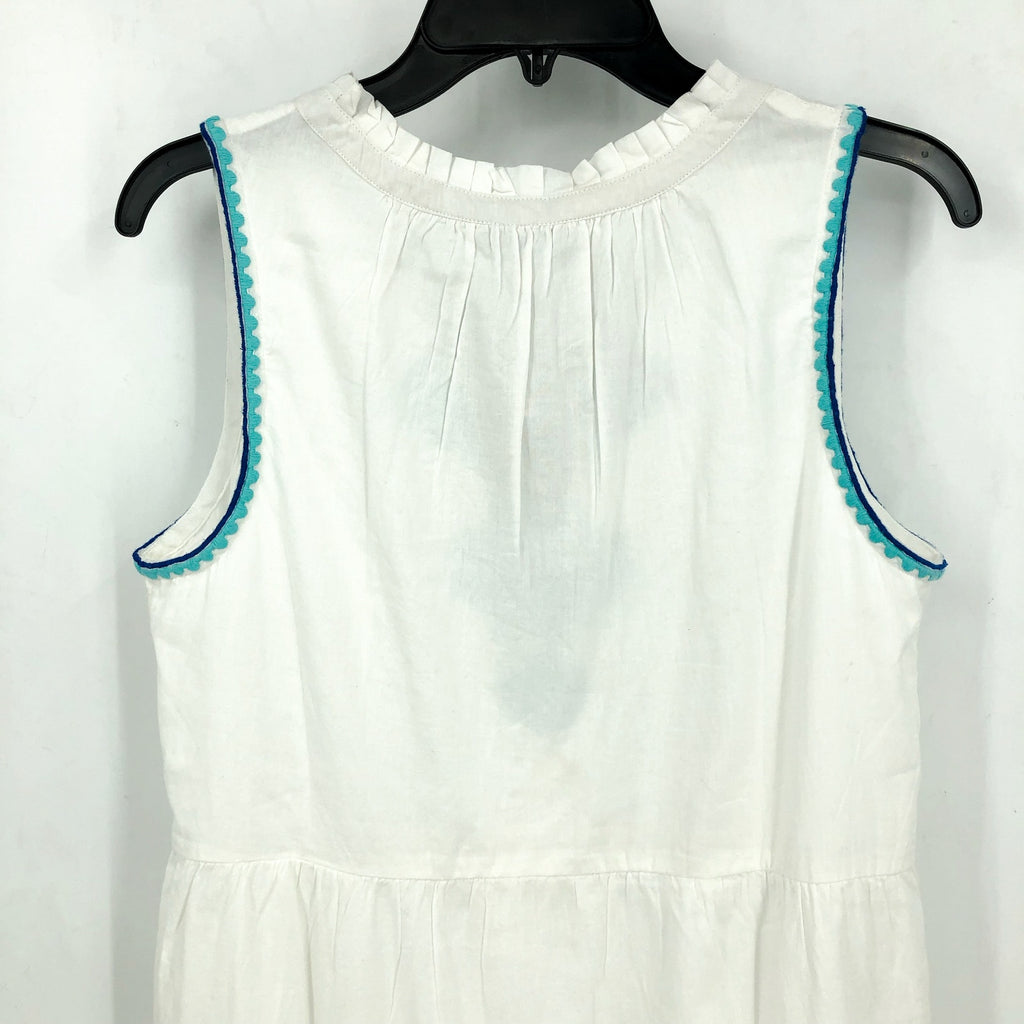 TOMMY BAHAMA Shell Beach Tiered Maxi Dress Small White Embroidered Cover-Up NWT
