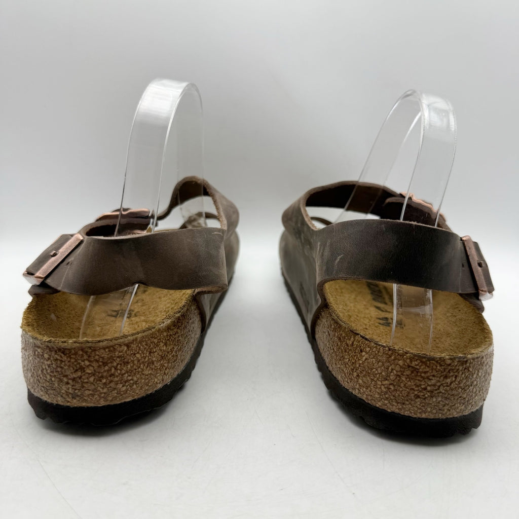 Birkenstock Mens Milano Sandals EU 44 US 11 Habana Brown Oiled Leather NWOB