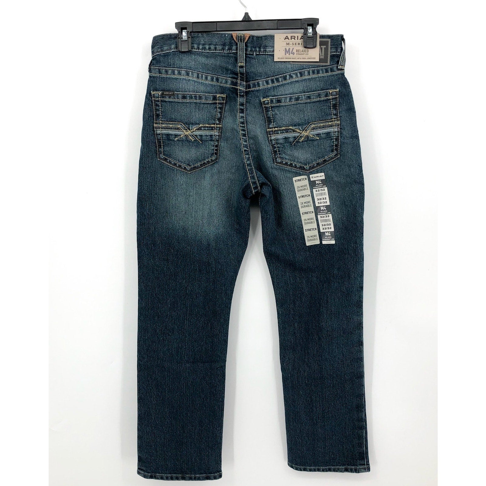 ARIAT Men's M4 Stockton Stackable Straight Leg Jeans 32x32 Kentucky Blue NWT