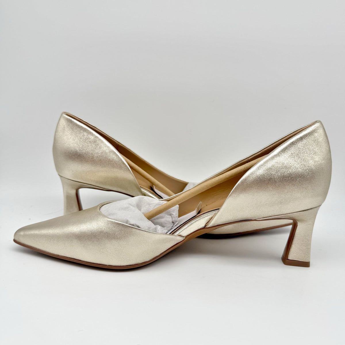 Naturalizer Womens Dalary Pumps Size 12 M EU 43 Champagne Gold Leather NIB
