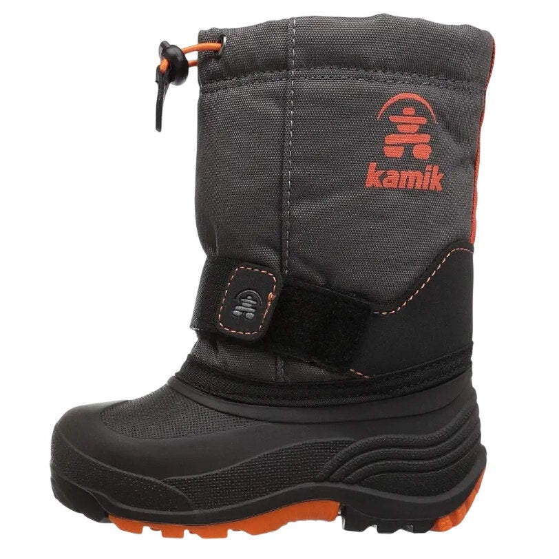 Kamik Kids Rocket Snow Boots US 13 Wide Grey Black Waterproof NIB