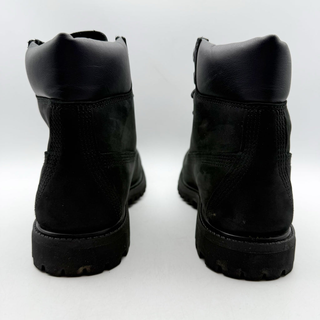 Timberland Premium Womens 6" Ankle Boots US 6.5 Black Nubuck Leather WP NIB
