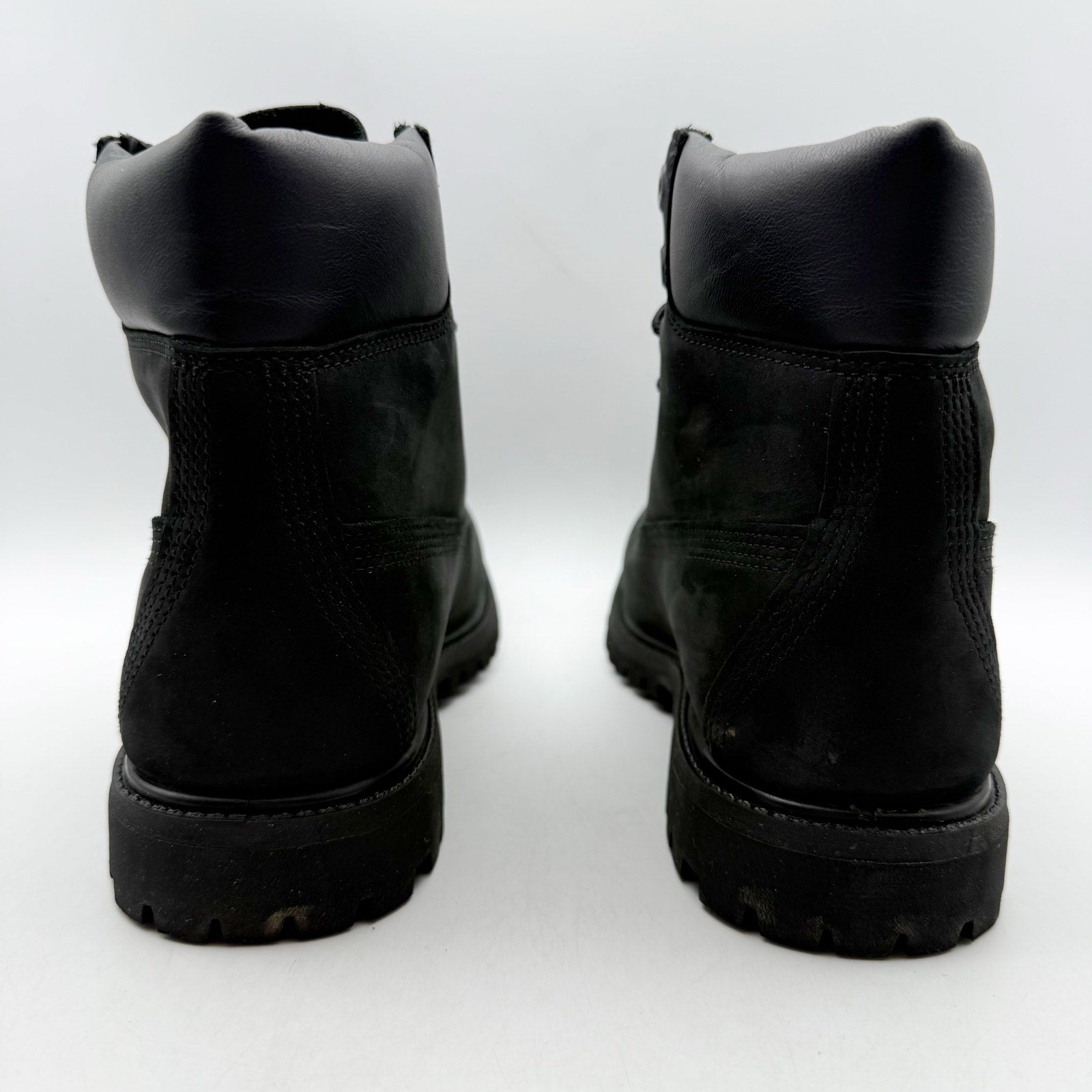 Timberland Premium Womens 6" Ankle Boots US 6.5 Black Nubuck Leather WP NIB
