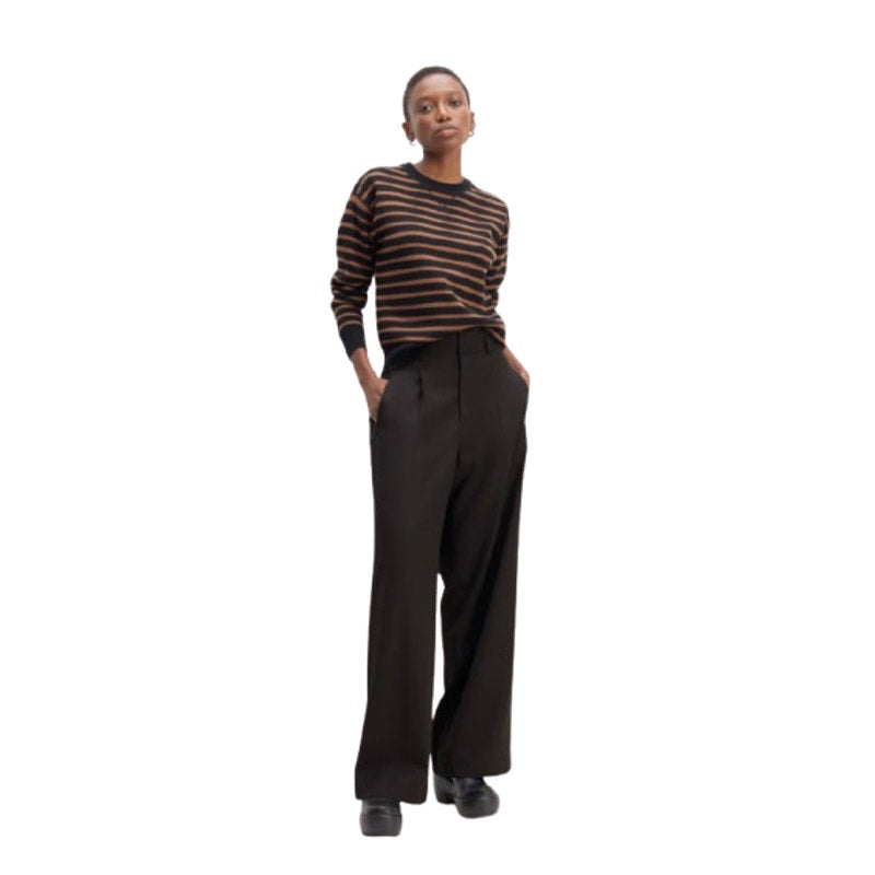 EVERLANE Women's The Italian Wool Way-High Drape Pants Size 6 Black NWT