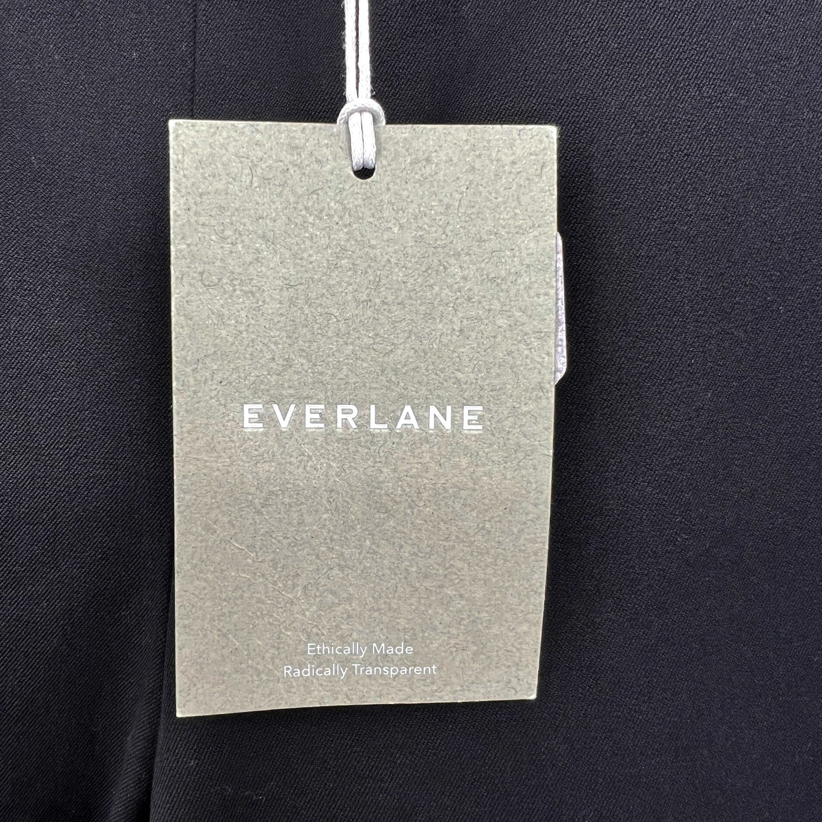 EVERLANE Women's The Curvy Side-Zip Work Pant Sz 6 Stretch Cotton Black NWT