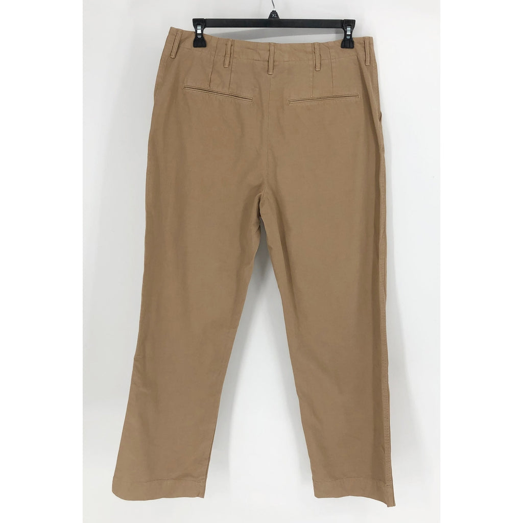 RE/DONE Womens 90s Loose Trousers Size 31 US 12 Tan High Waist Chinos Twill NWOT