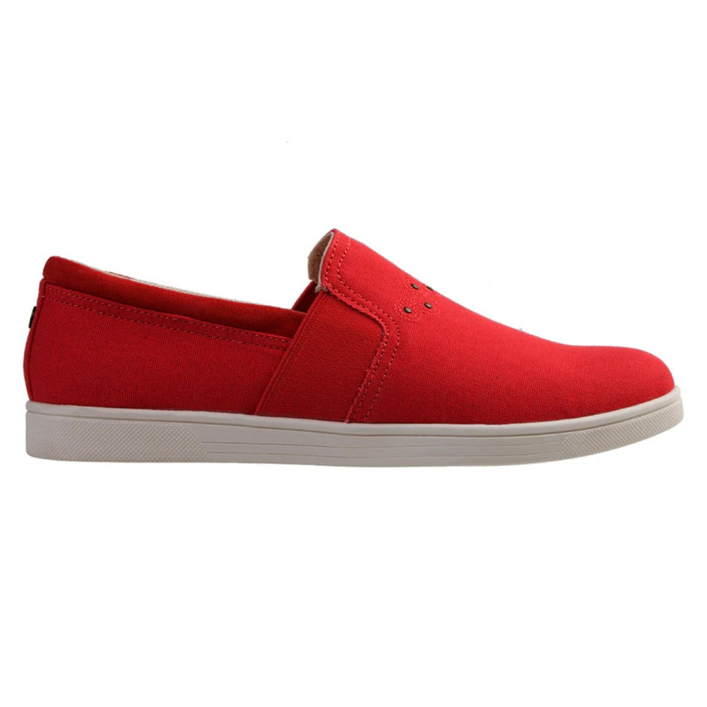 Spenco Women's Waterfront Canvas Slip On Sneaker Size 7 Red Pink Bittersweet NIB