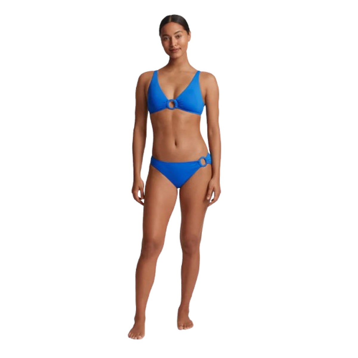 LAUREN RALPH LAUREN Macrame-Ring Hipster Bikini Bottoms Size 8 Blue NWT