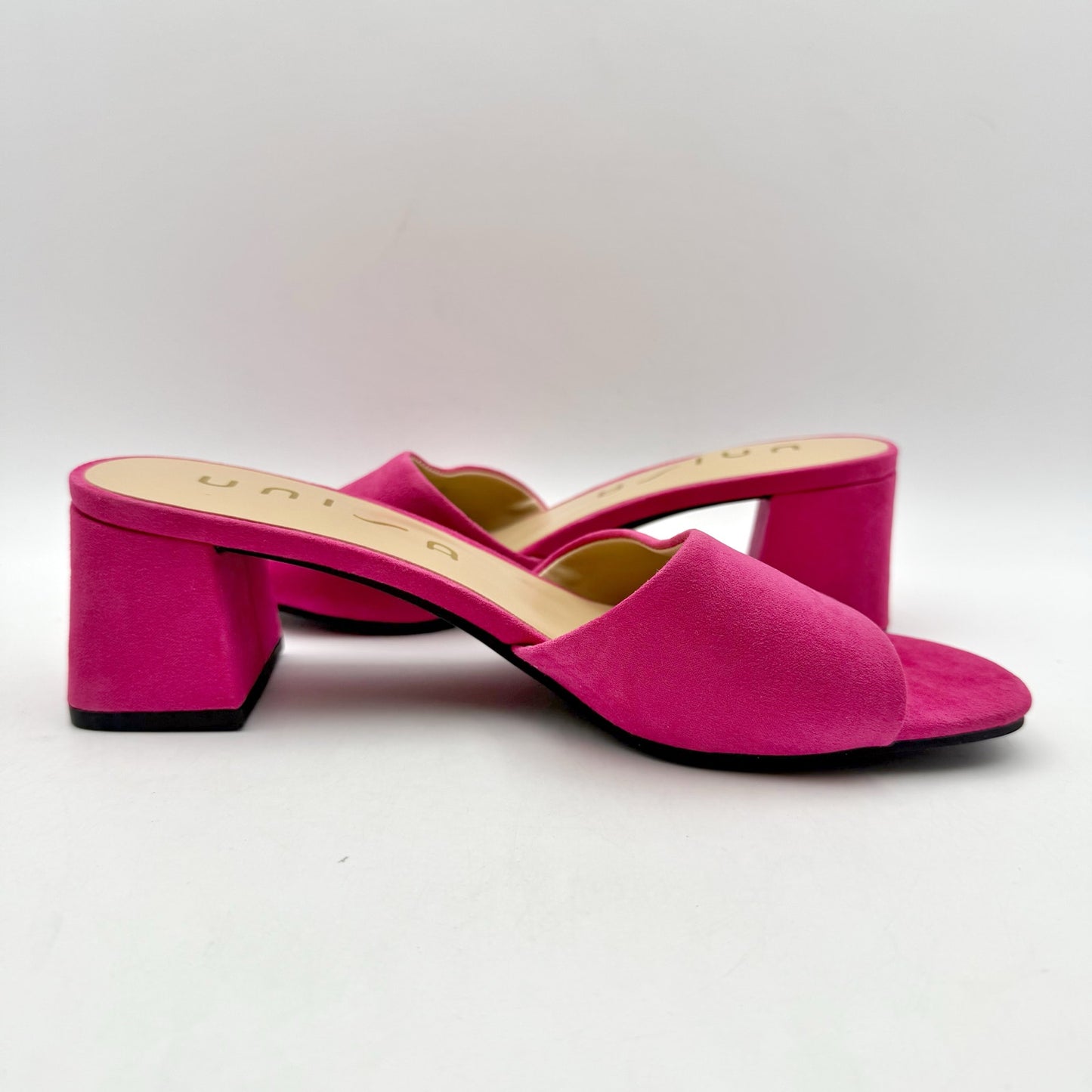 Unisa Womens Venley Heeled Sandal US 6 M EU 36.5 Pink Slip On NWOB