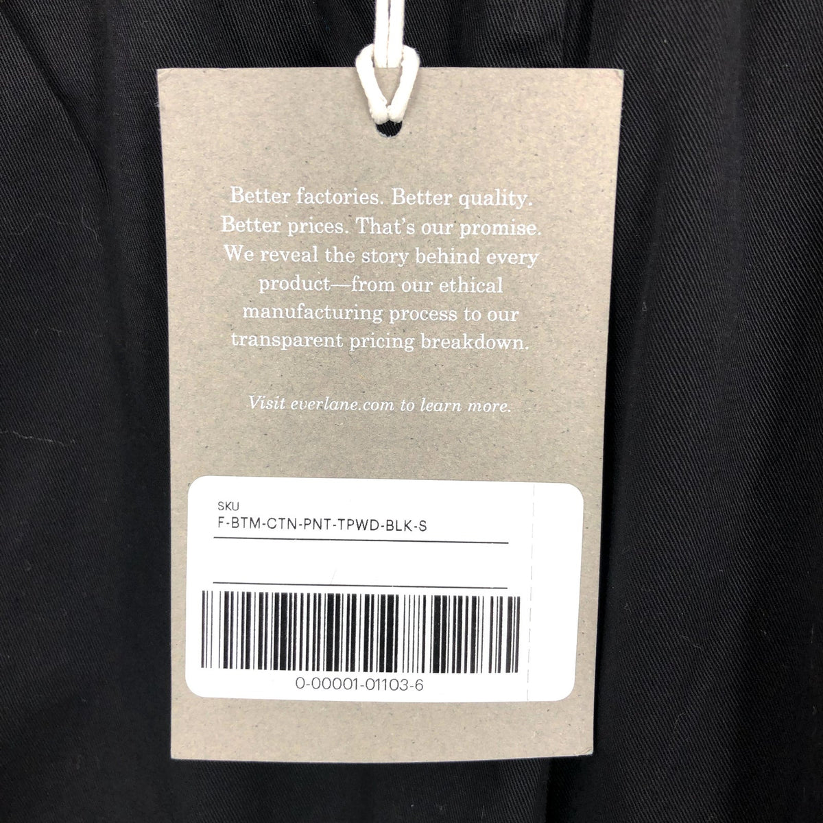 EVERLANE Womens The Easy Pants Small Black Straight Leg Chino Twill Stretch NWT