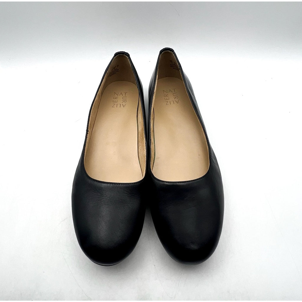 Naturalizer Womens Maxwell Ballet Flats US 7.5 Extra Wide WW Black Leather NIB
