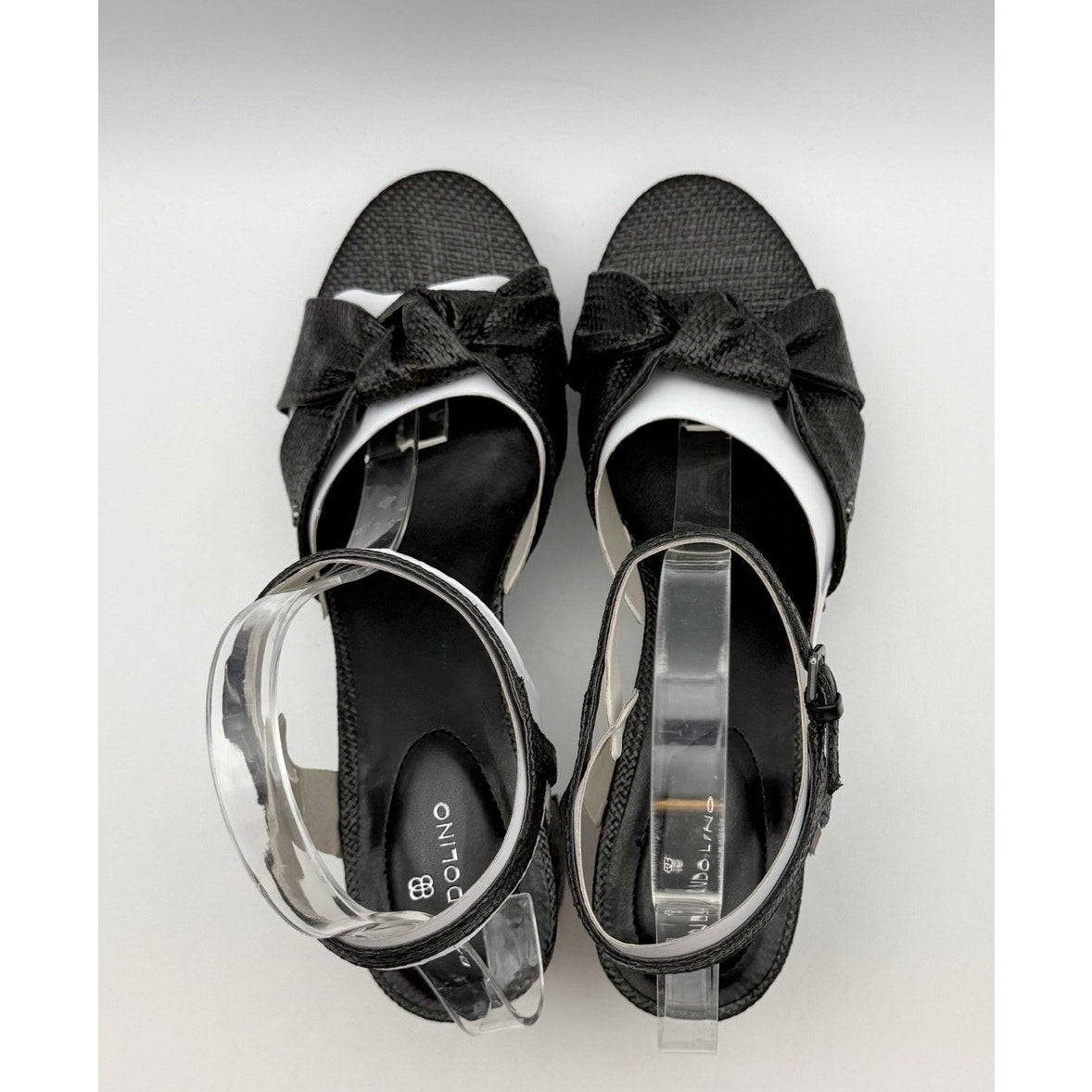 Bandolino Womens Prezley Heeled Sandals Size 10 M EU 40.5 Black Party NIB