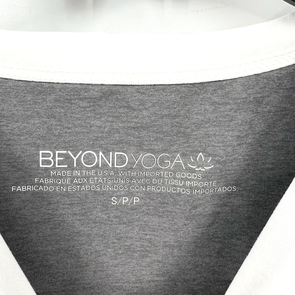 BEYOND YOGA Outlines Dress Small True Gray Heather Cloud White Spacedye NWT