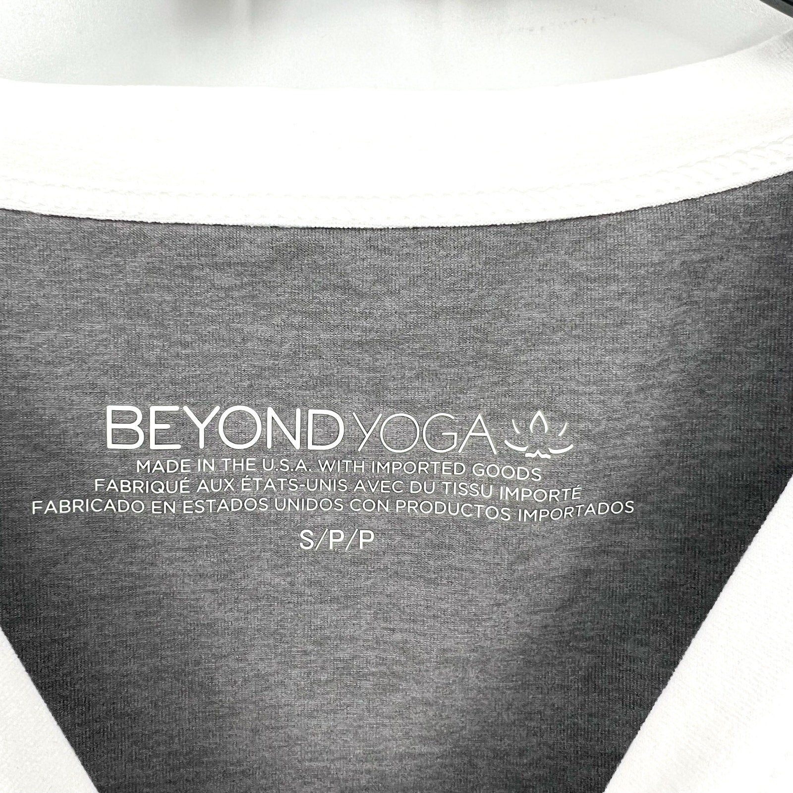 BEYOND YOGA Outlines Dress Small True Gray Heather Cloud White Spacedye NWT