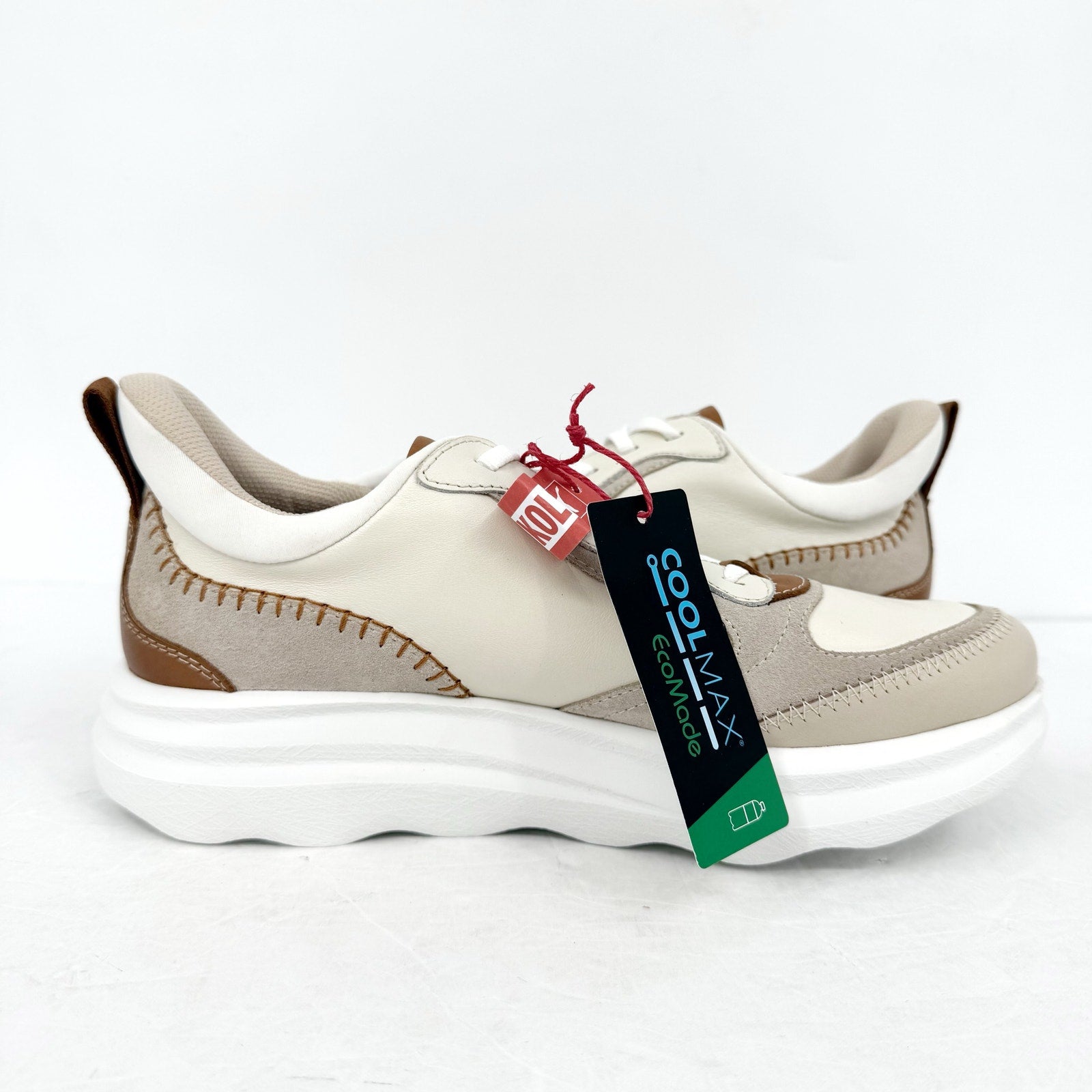 Pikolinos Womens Zahara Casual Sneakers EU 42 Size 11 Cream Tan Suede NIB