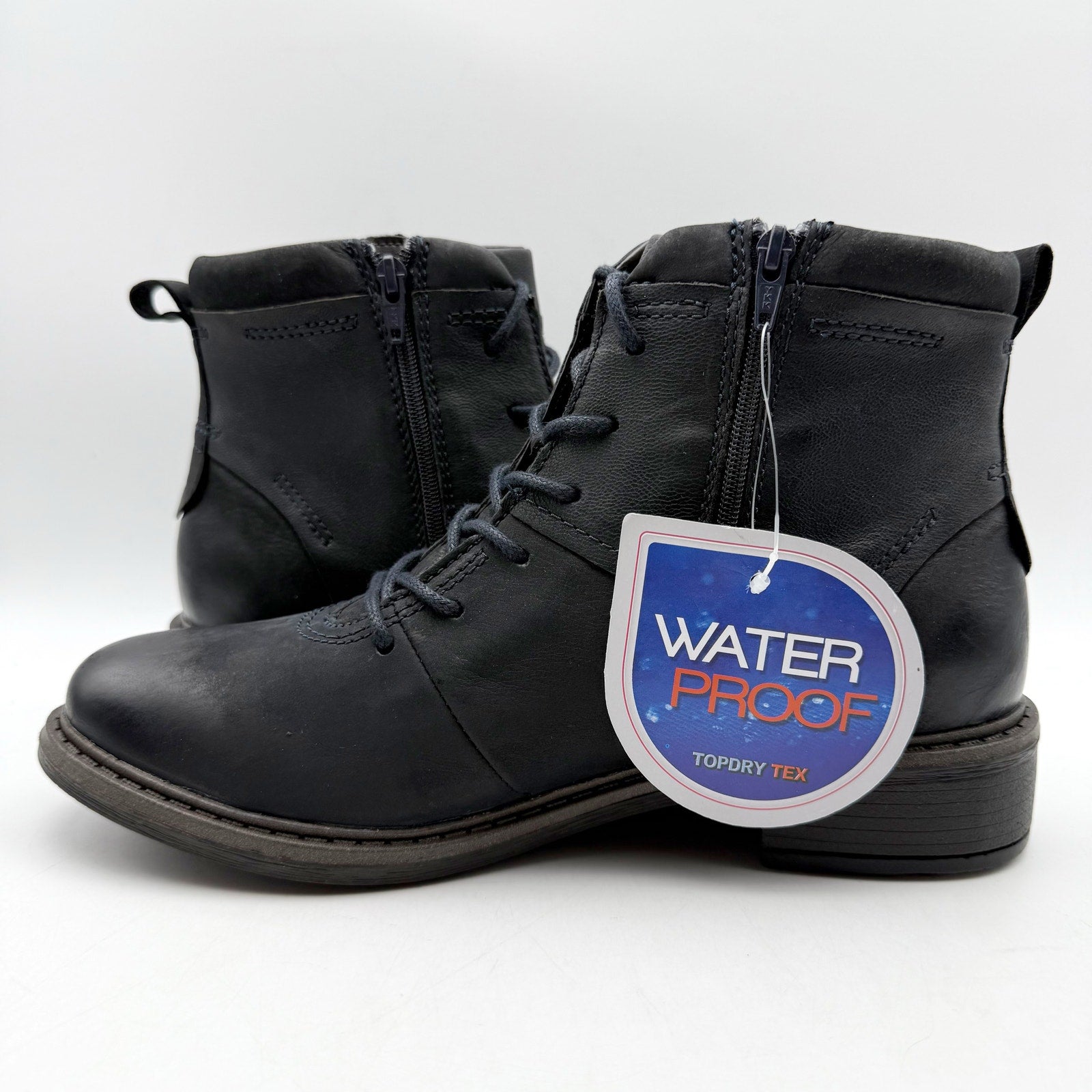 Josef Seibel Womens Selena 50 Boots EU 39 US 8-8.5 Blue Leather Waterproof NIB