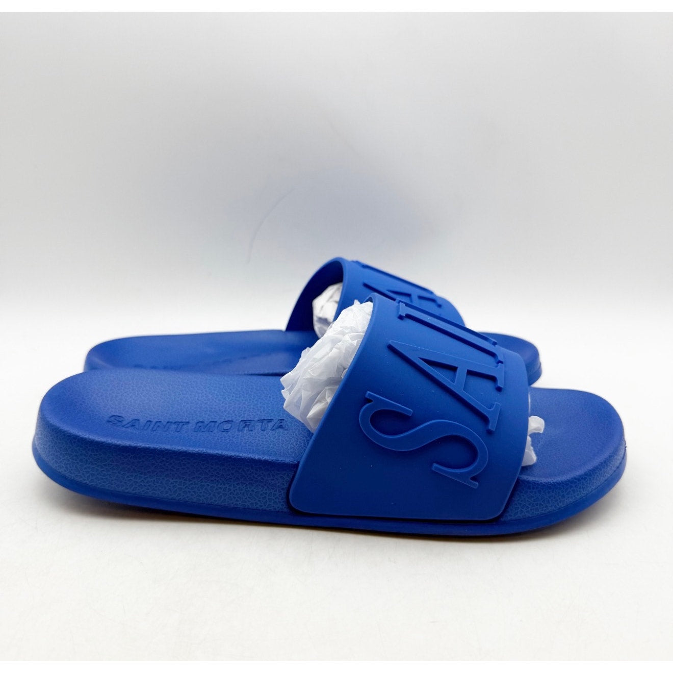 Saint Morta Men's Alameda Pool Slides Size 8 EU 41 Cobalt Blue Rubber NIB