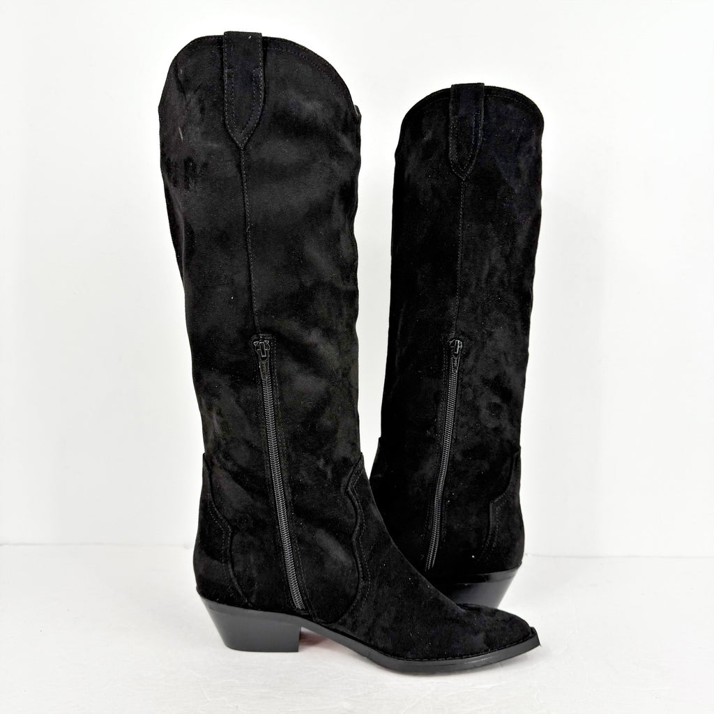 Dolce Vita Womens Kit Knee High Boots US 6.5 M EU 37 Black Fabric NWOB