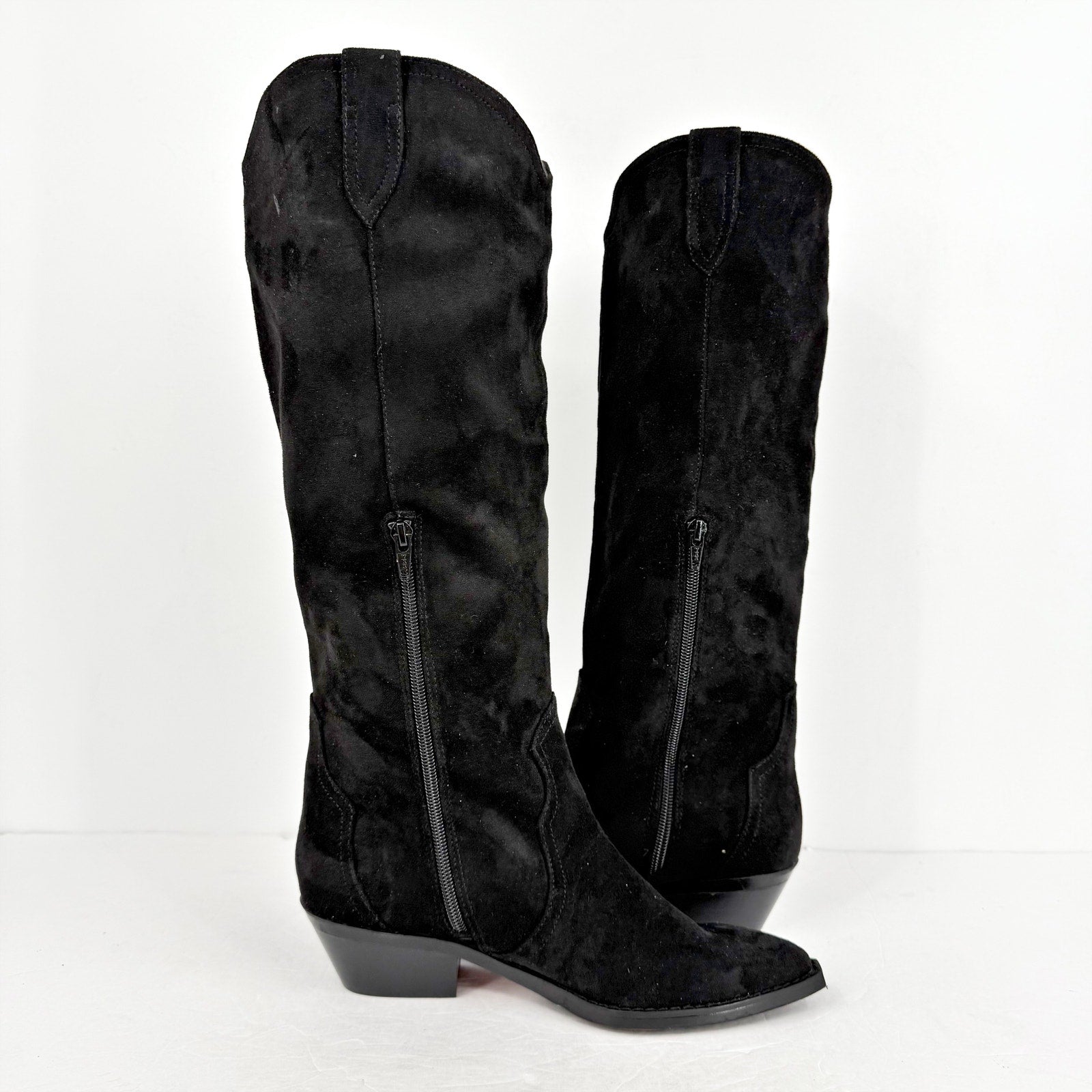 Dolce Vita Womens Kit Knee High Boots US 6.5 M EU 37 Black Fabric NWOB