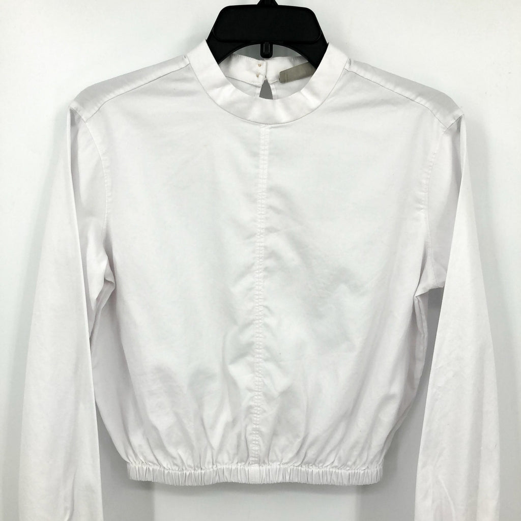 EVERLANE Women's The Mockneck Bubble Top White XXS