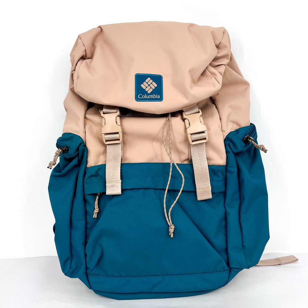 COLUMBIA Trail Traveler 28L Rucksack Backpack One Size Tan Canoe River Blue NWT