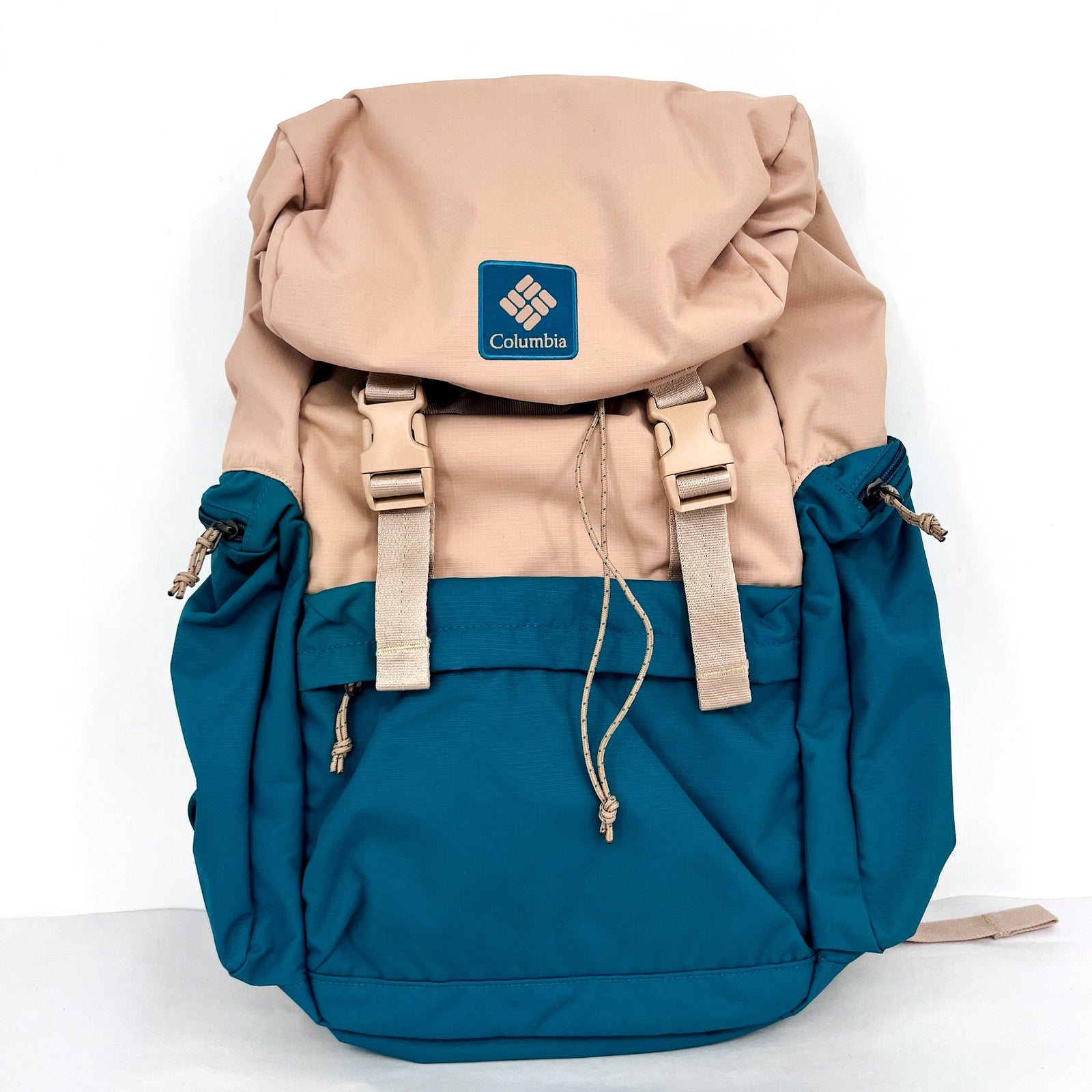 COLUMBIA Trail Traveler 28L Rucksack Backpack One Size Tan Canoe River Blue NWT
