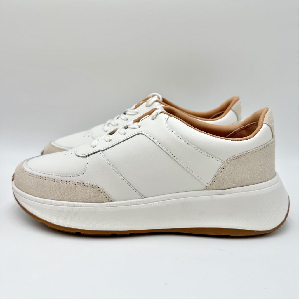 FitFlop Womens F-Mode Casual Sneakers Size 8 EU 39 Urban White Suede NWOB