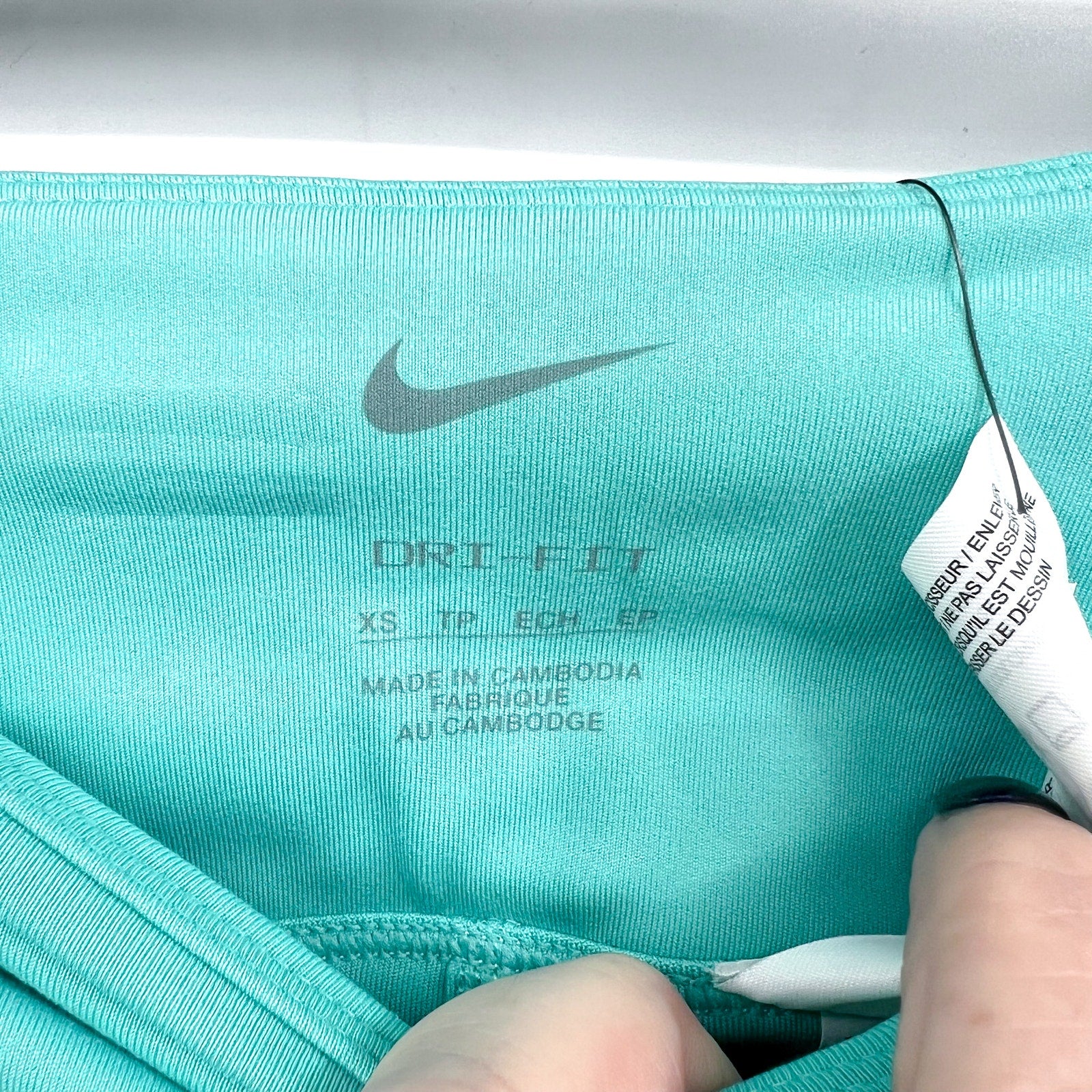 NIKE Women's Dri-Fit  Pleated Tennis Skirt XS Glacier Blue Print Skort NWT