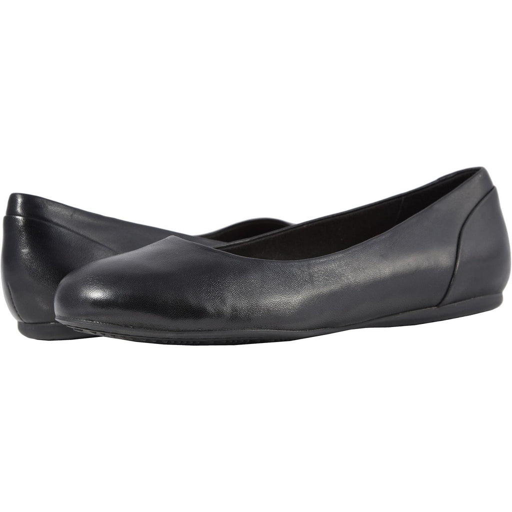SoftWalk Womens Sonoma Ballet Flats Size 7 Wide Black Leather NWOB