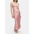 BARDOT Womens Rome Diamonte Slip Dress US Size 8 Blush Pink Open Back V NWT