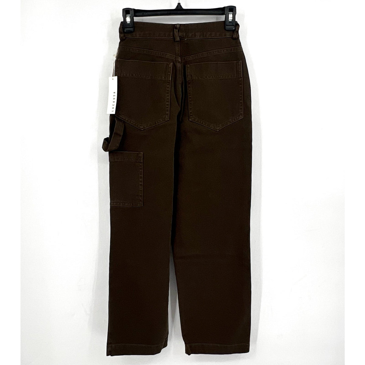 LACAUSA Women's Aiden Trouser Jeans Size 2 Green Brown Nori Wash Mid Rise NWT