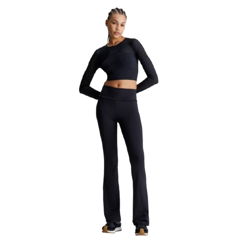 CALVIN KLEIN Women's Flared Gym Leggings Small Black Elastic Waist NWT