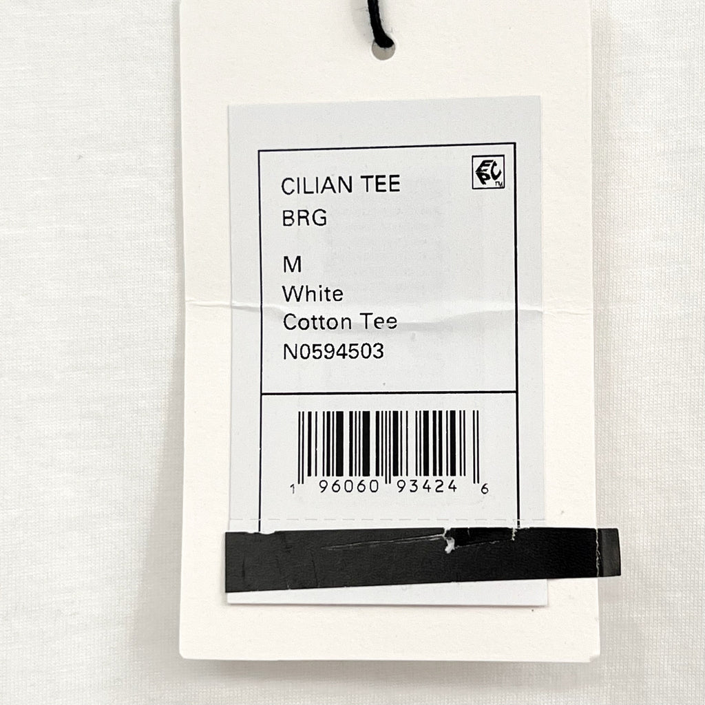 THEORY Men's Crewneck Cillian Tee Medium White Short Sleeve Cotton Jersey NWT
