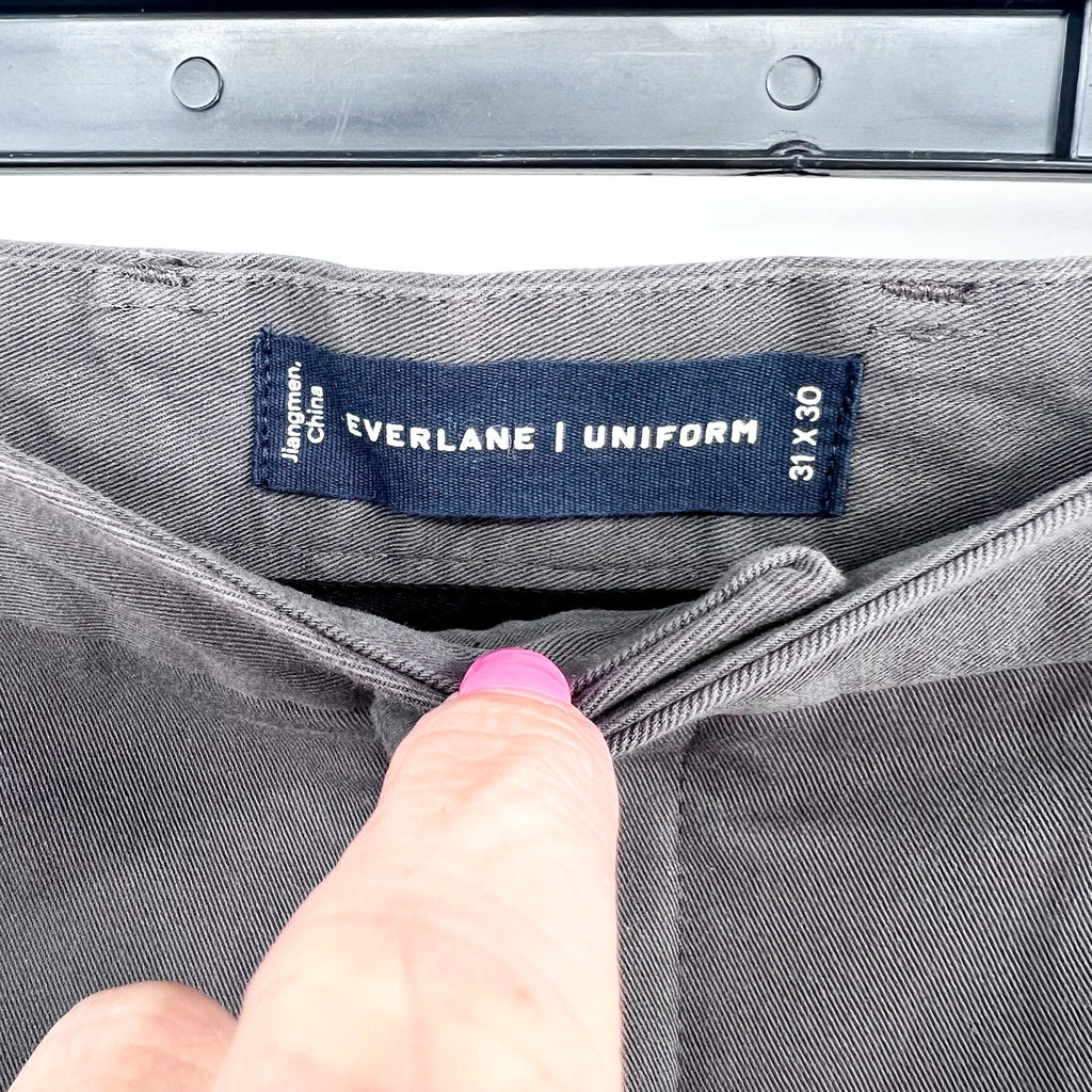 EVERLANE Men's Uniform Performance Chinos 31x30 Slate Grey Slim Fit Pants NWT